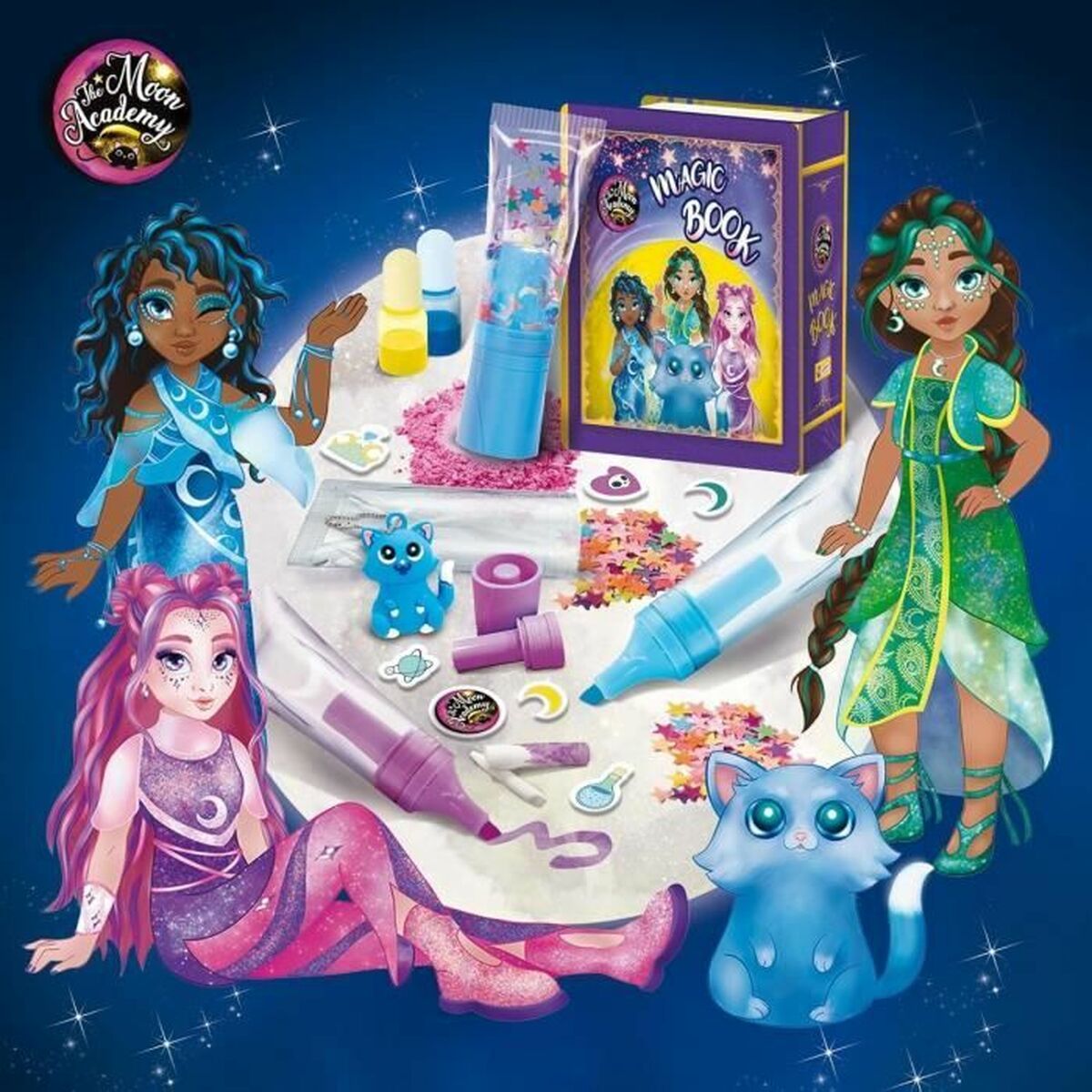 Set de Lucru Manual Lisciani Giochi The Moon Academy Moon Highlighters Multicolor - Jucarii si jocuri, Activități creative