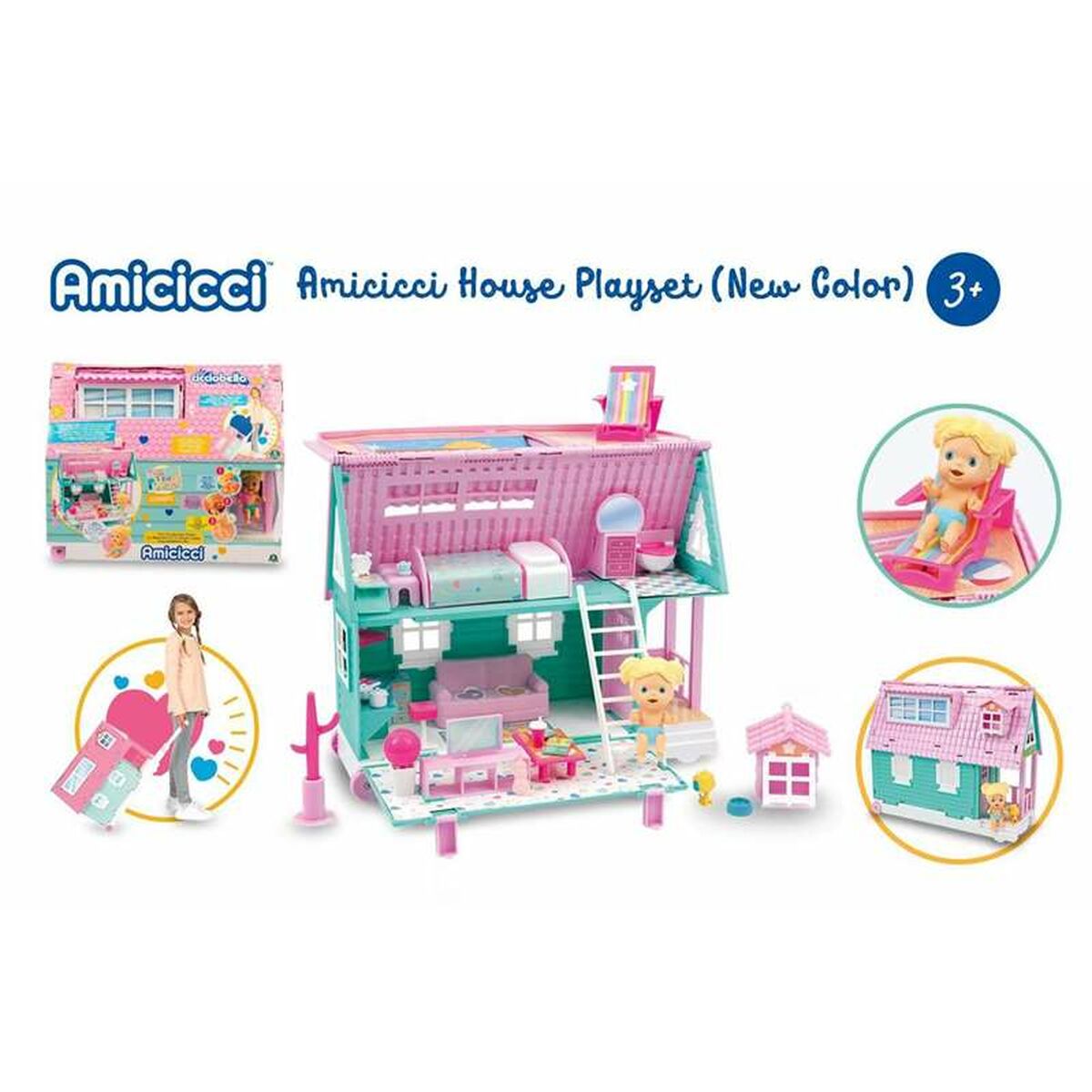 Casă de păpuși Famosa Amicicci Trolley - Jucarii si jocuri, Păpuși și accesorii