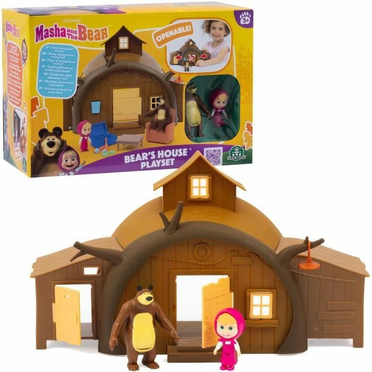 Playset Masha and the Bear: Casa Ursului - Jucarii si jocuri, Păpuși și figurine