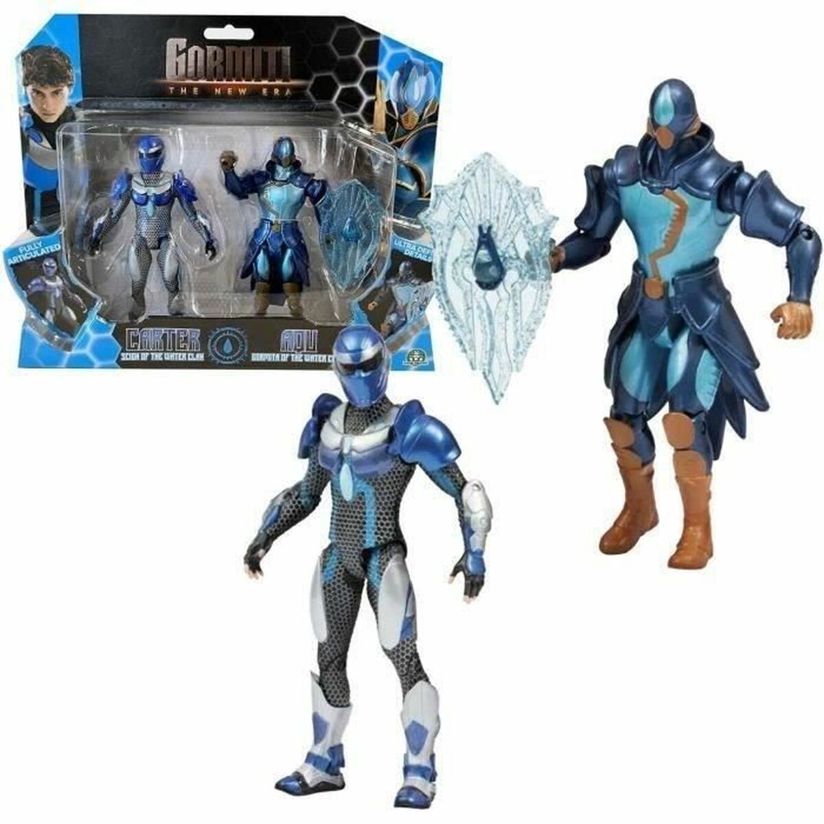 Playset Gormiti Scion and Gormiti associated with Water - Carter and Aqu 15 cm - Jucarii si jocuri, Păpuși și figurine