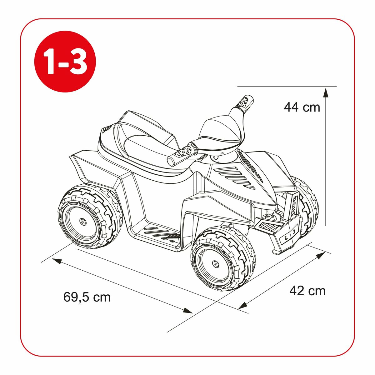 ATV electric Quad Feber Racy Albastru - Jucarii si jocuri, În aer liber și sport