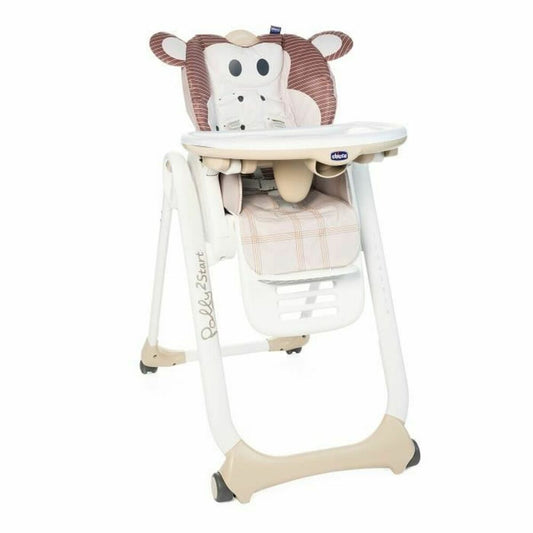 Scaun înalt Chicco Polly 2 Start Monkey - Bebelus, Alăptarea și hrănirea