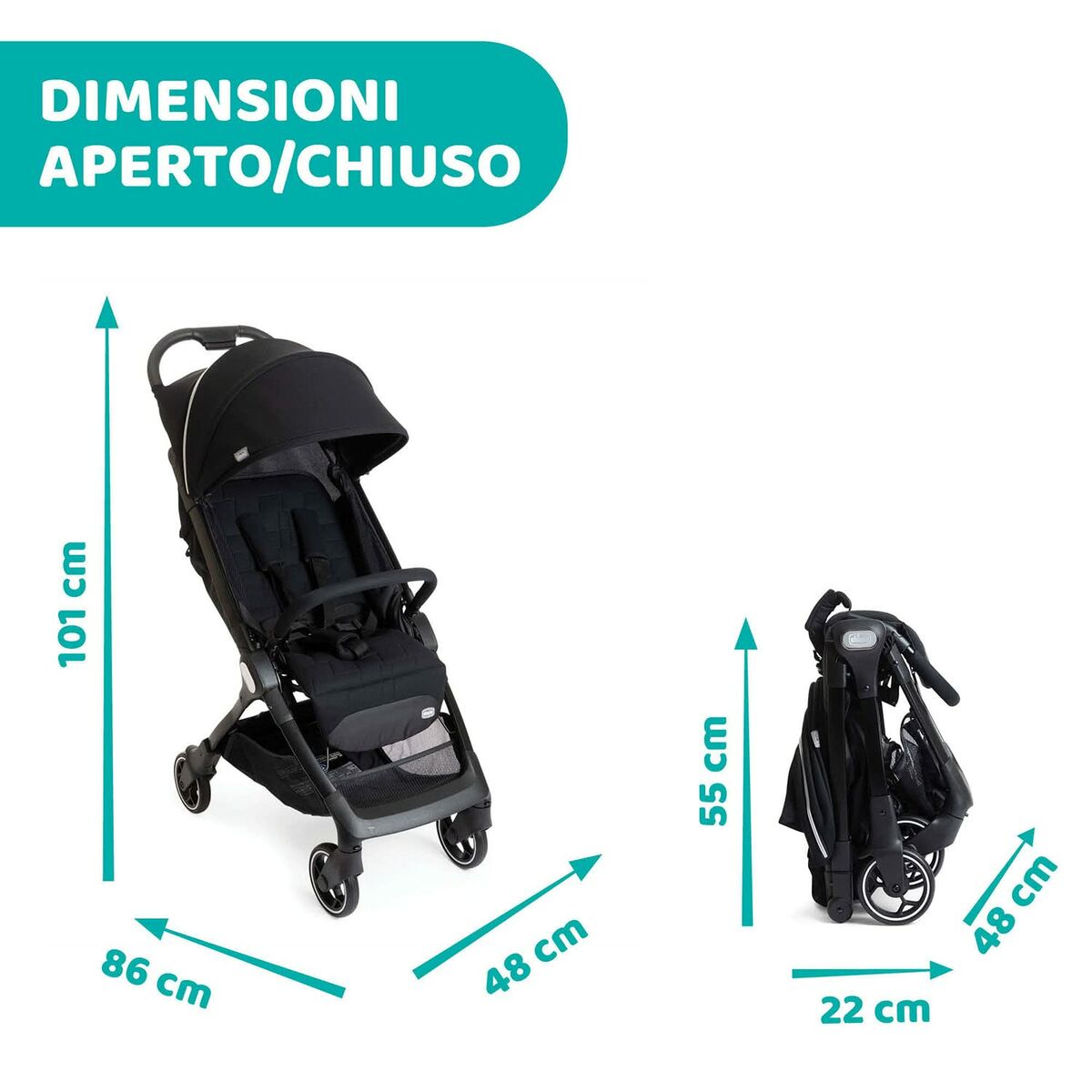 Cărucior de plimbat bebe Chicco Negru - Bebelus, Cărucioare, scaune și accesorii