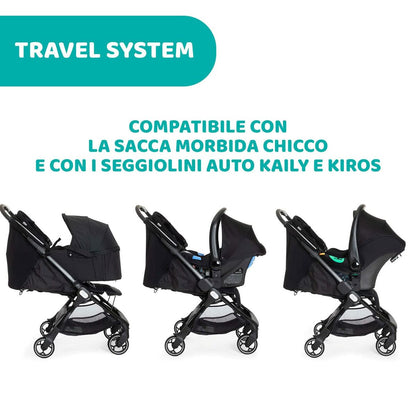Cărucior de plimbat bebe Chicco Negru - Bebelus, Cărucioare, scaune și accesorii
