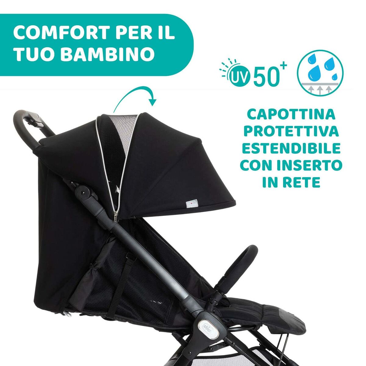 Cărucior de plimbat bebe Chicco Negru - Bebelus, Cărucioare, scaune și accesorii