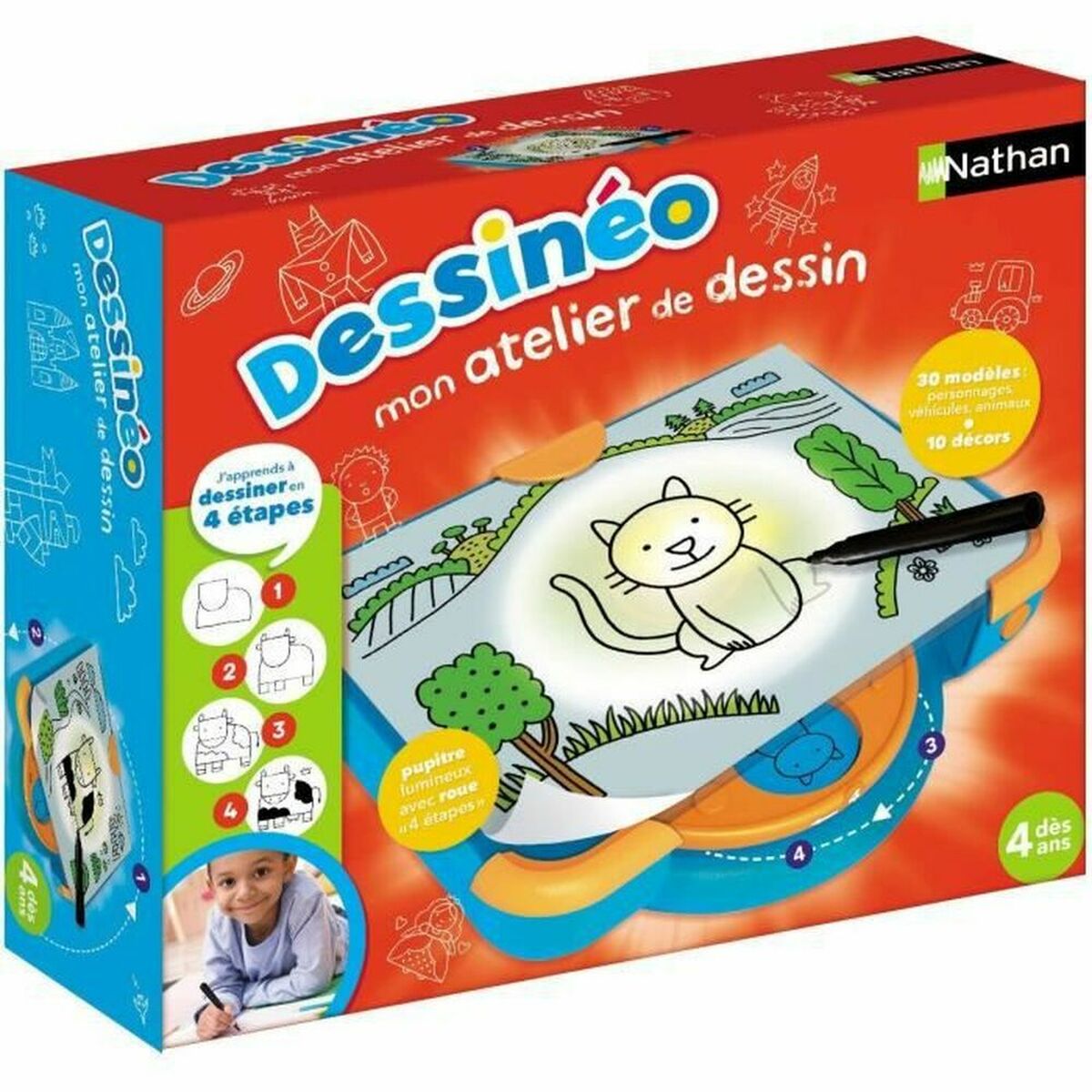 Set pentru desen Nathan Dessinéo Drawing Workshop 2.0 Platform - Jucarii si jocuri, Activități creative