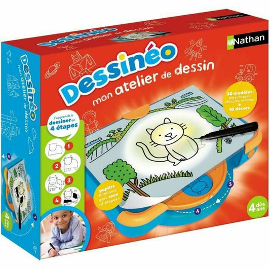 Set pentru desen Nathan Dessinéo Drawing Workshop 2.0 Platform - Jucarii si jocuri, Activități creative