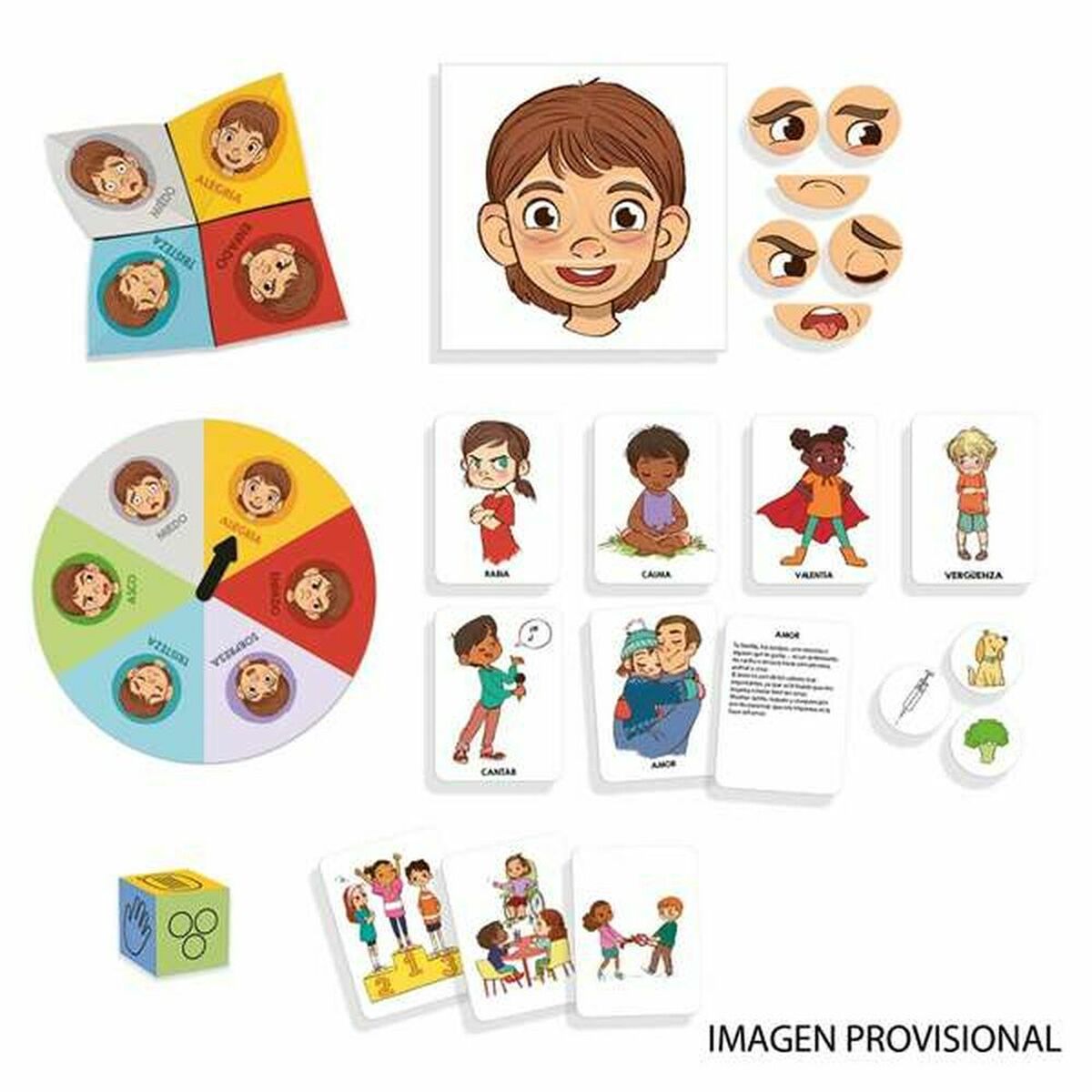 Joc educativ cu fețe amuzante Montessori, roșu - Jucarii si jocuri, Jocuri și accesorii