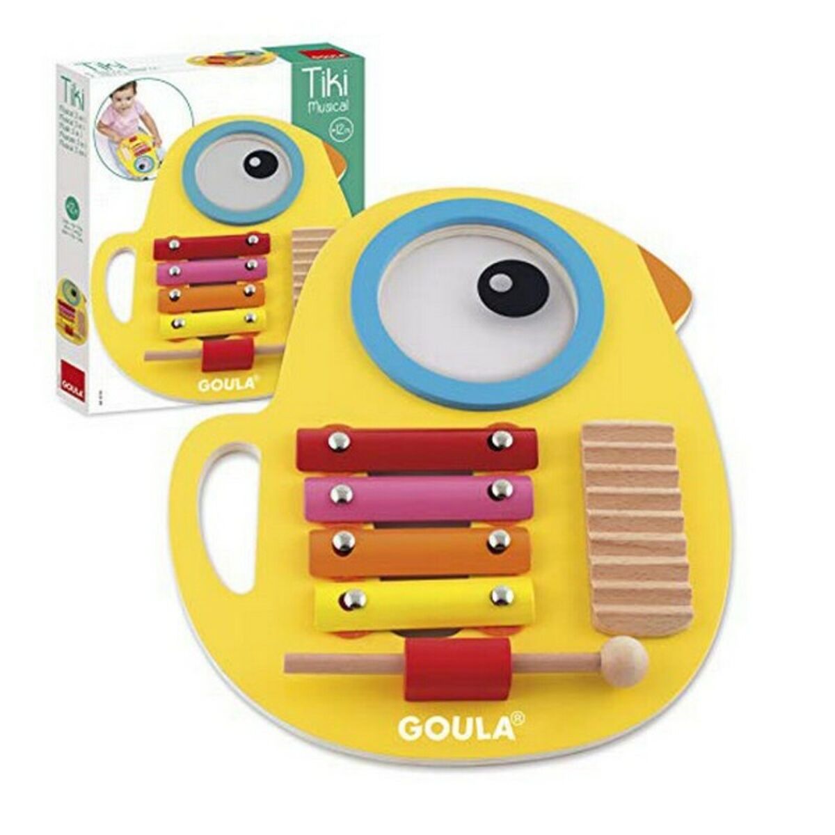 Jucărie muzicală Goula D53132 Galben Lemn - Jucarii si jocuri, Instrumente muzicale pentru copii
