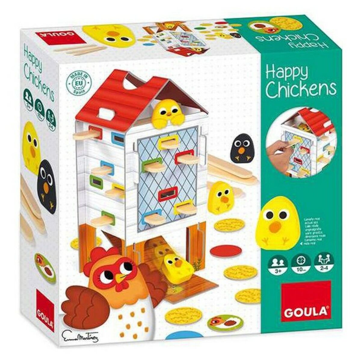 Joc de Îndemânare pentru Bebeluși HAPPY CHICKEN Goula 53170 - Bebelus, Jucăriile copilăriei timpurii