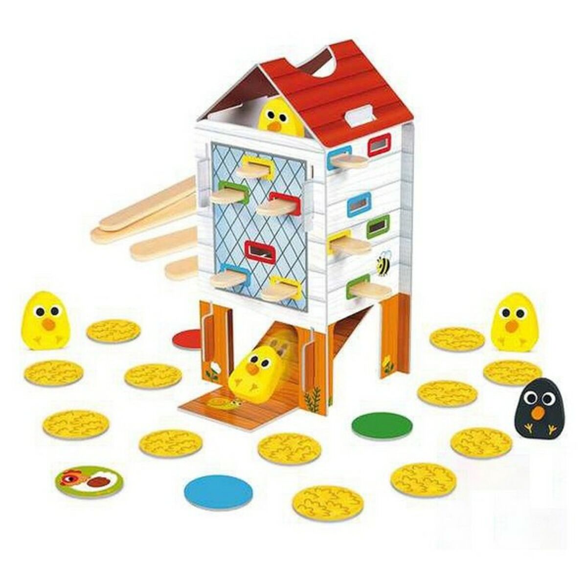 Joc de Îndemânare pentru Bebeluși HAPPY CHICKEN Goula 53170 - Bebelus, Jucăriile copilăriei timpurii