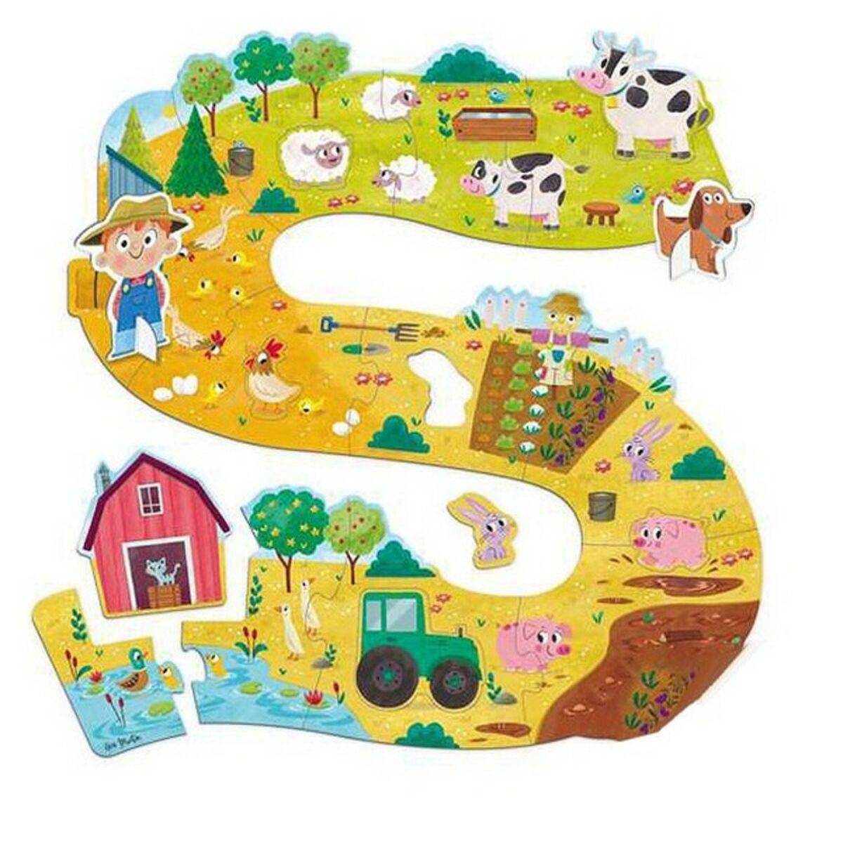 Ferma Puzzle pentru Bebeluși XXL Goula 53176 (17 pcs) - Bebelus, Jucăriile copilăriei timpurii