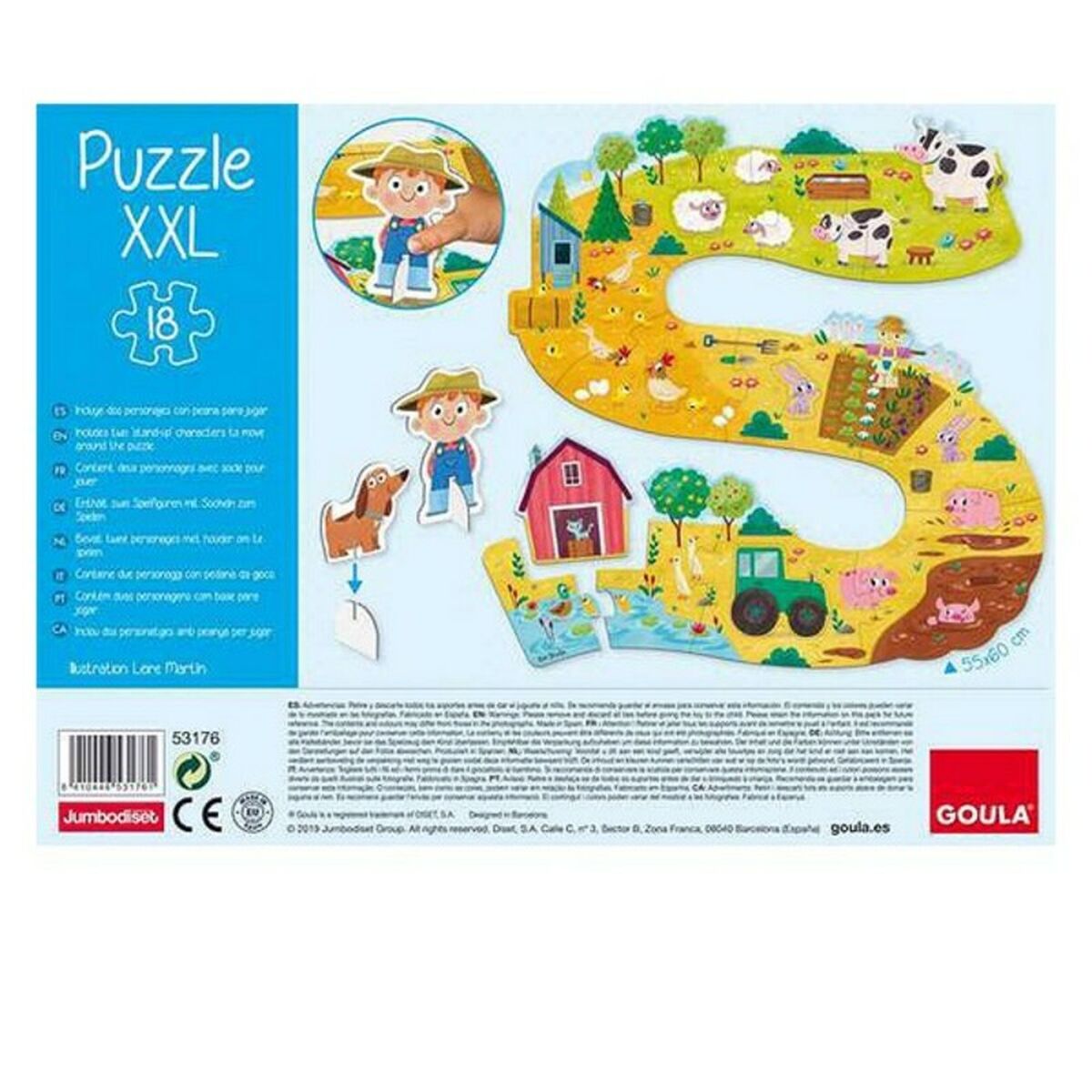 Ferma Puzzle pentru Bebeluși XXL Goula 53176 (17 pcs) - Bebelus, Jucăriile copilăriei timpurii
