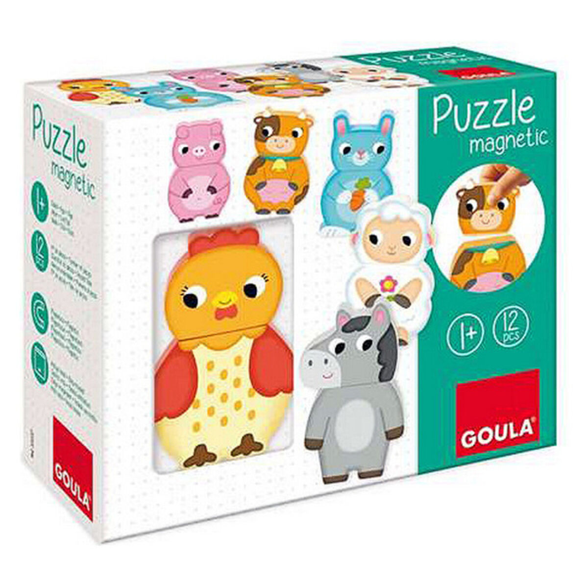 Puzzle din Lemn Personalizabil Goula Goula 455245 (12 pcs) - Jucarii si jocuri, Puzzle-uri și puzzle-uri