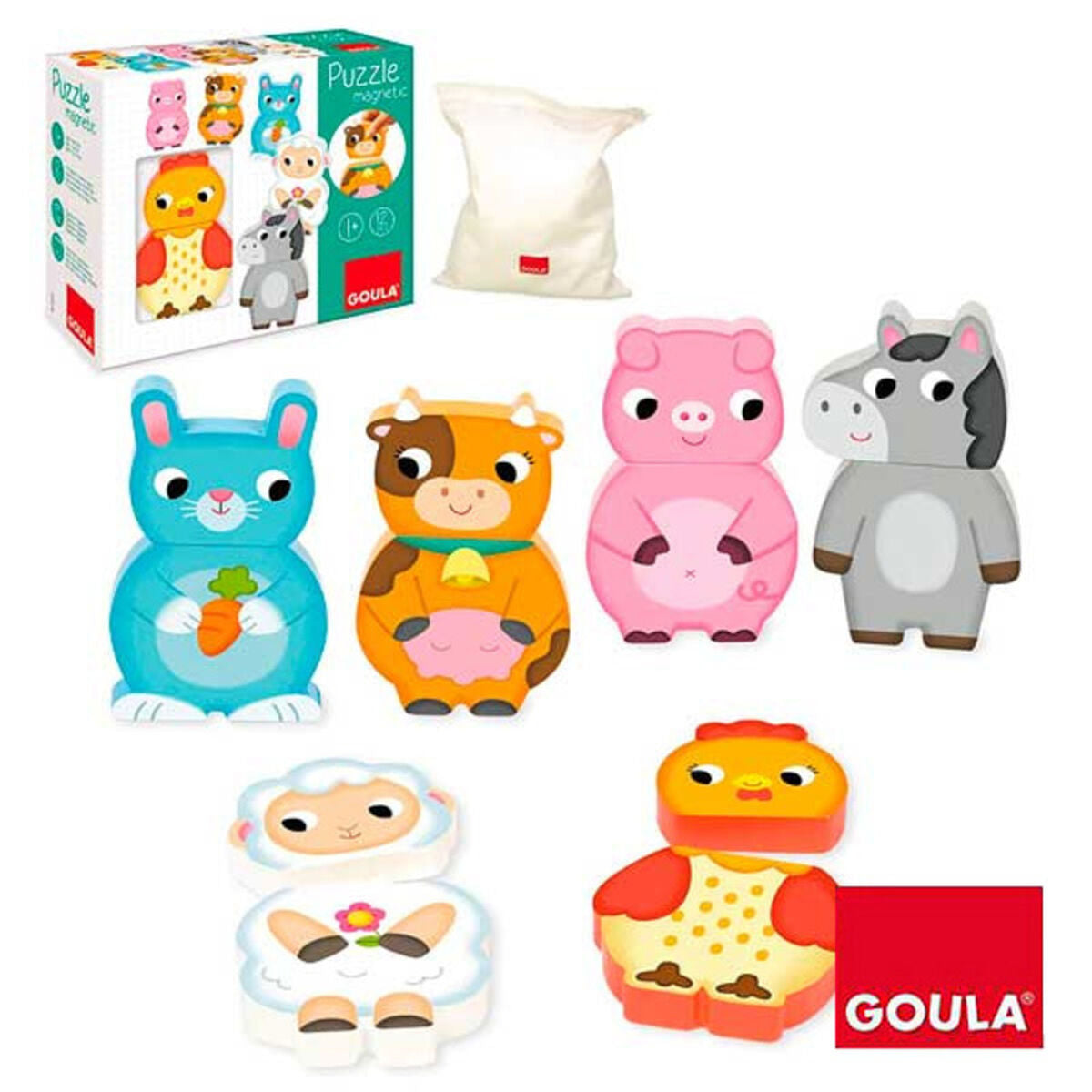 Puzzle din Lemn Personalizabil Goula Goula 455245 (12 pcs) - Jucarii si jocuri, Puzzle-uri și puzzle-uri