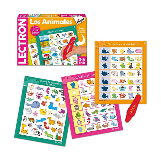 Joc Educativ Diset The animals Creion Lumini cu sunet (ES) - Jucarii si jocuri, Jocuri și accesorii