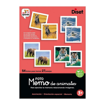 Joc Educativ Diset Memo Photo Animales 54 Piese - Jucarii si jocuri, Jocuri și accesorii