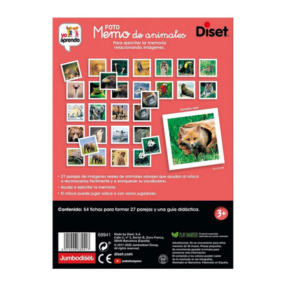 Joc Educativ Diset Memo Photo Animales 54 Piese - Jucarii si jocuri, Jocuri și accesorii