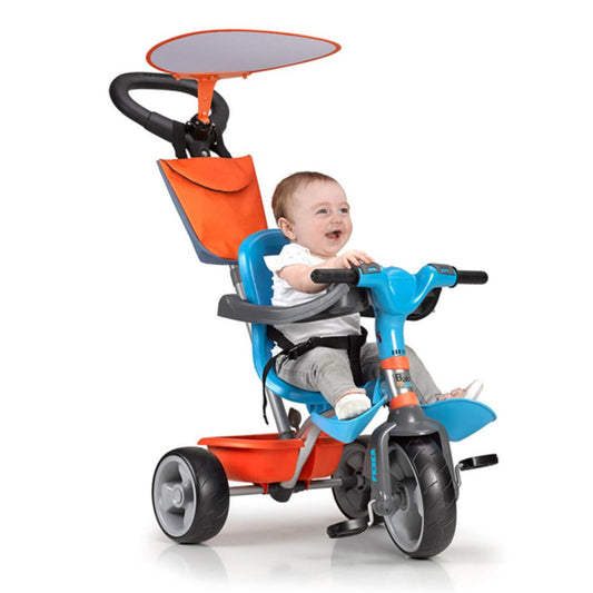 Triciclu Feber Baby Plus Music Albastru Portocaliu - Jucarii si jocuri, În aer liber și sport