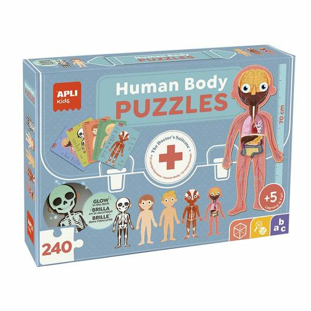 Puzzle Apli 19438 35 x 75 x 24 cm Corp uman 240 Piese - Jucarii si jocuri, Puzzle-uri și puzzle-uri