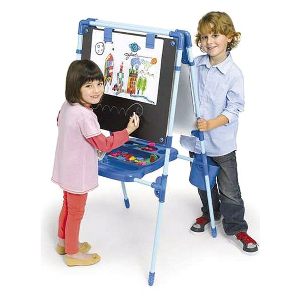 Tablă 2 în 1 Chicos (63 x 60 x 120 cm) 63 x 60 x 120 cm (64 pcs) - Jucarii si jocuri, Activități creative