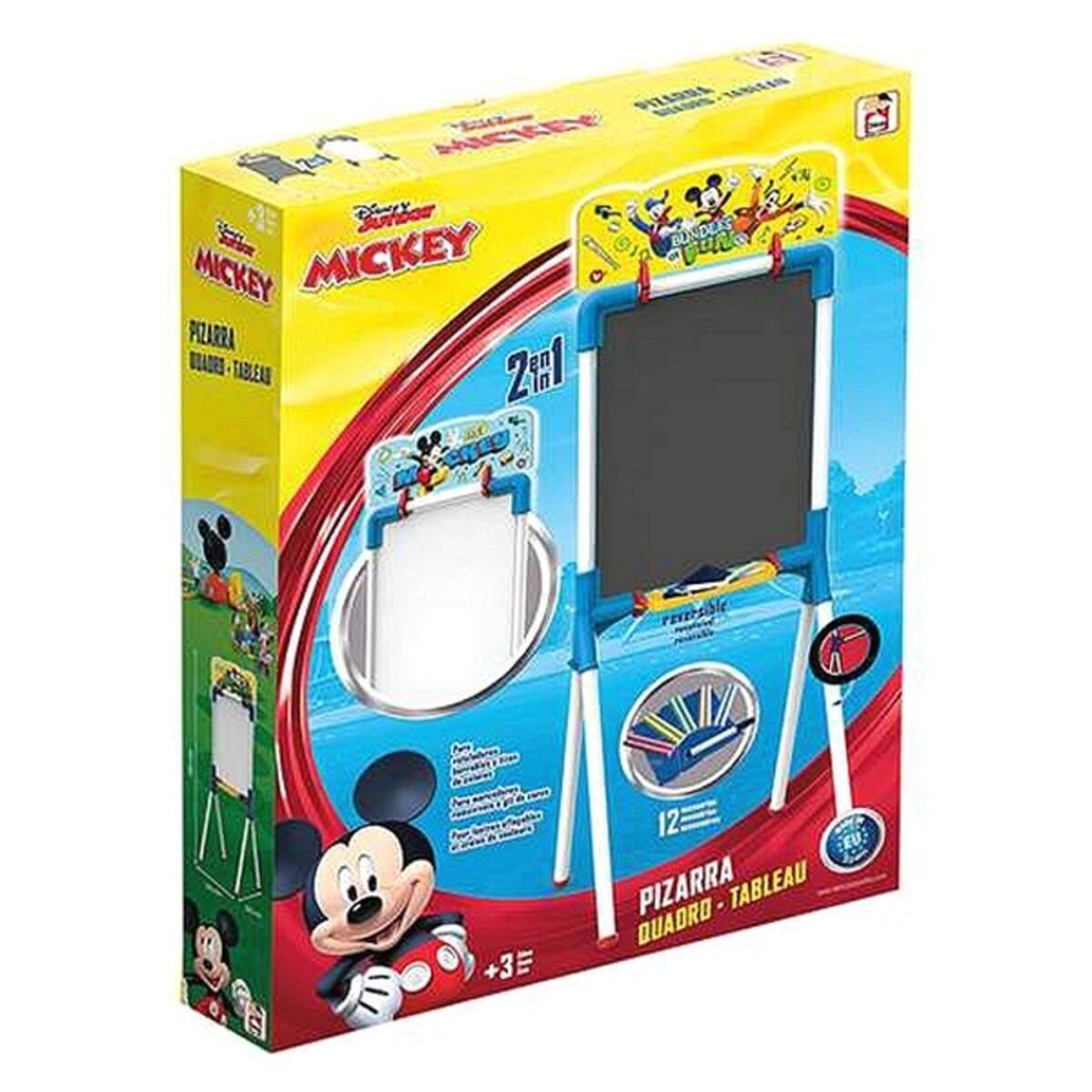 Tablă 2 în 1 Mickey Mickey Mouse 37 x 32 x 98 cm (12 pcs) (37 x 32 x 98 cm) - Jucarii si jocuri, Activități creative