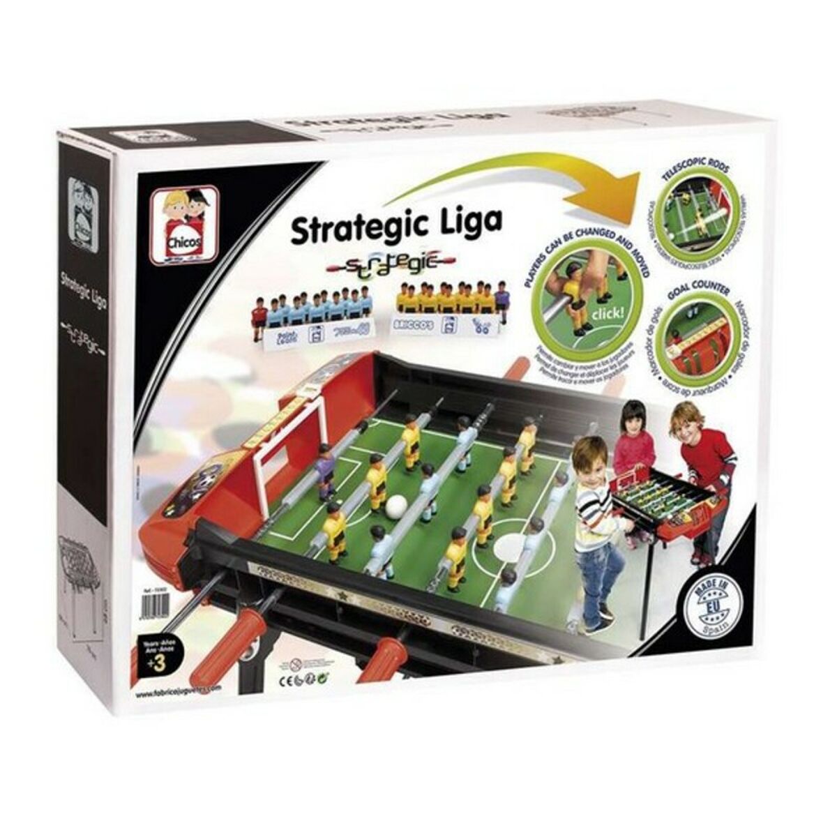 Masă de Fotbal pentru Copii Strategic Liga Chicos 79 x 66 x 68 cm (79 x 66 x 68 cm) - Jucarii si jocuri, Jocuri și accesorii