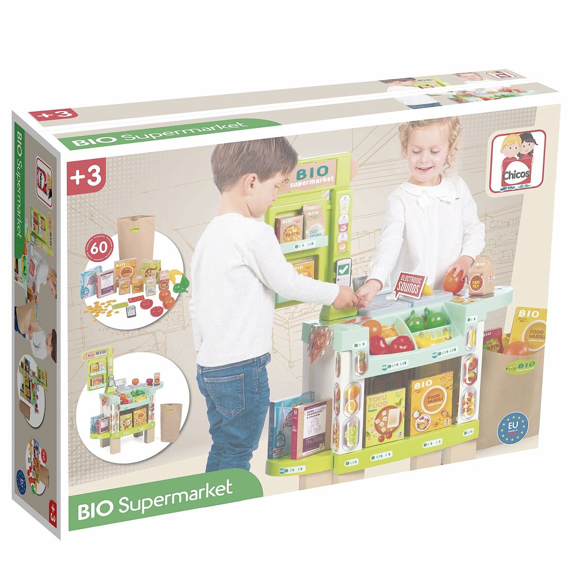 Supermarket de jucării Chicos Bio 78 x 19 x 59,5 cm - Jucarii si jocuri, Imitații de jocuri