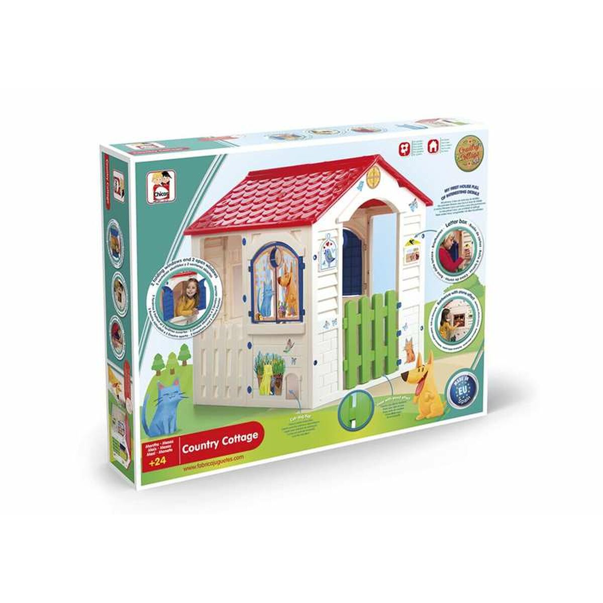 Casă pentru Copii de Joacă Chicos Country Cottage 84 x 103 x 104 cm - Jucarii si jocuri, În aer liber și sport