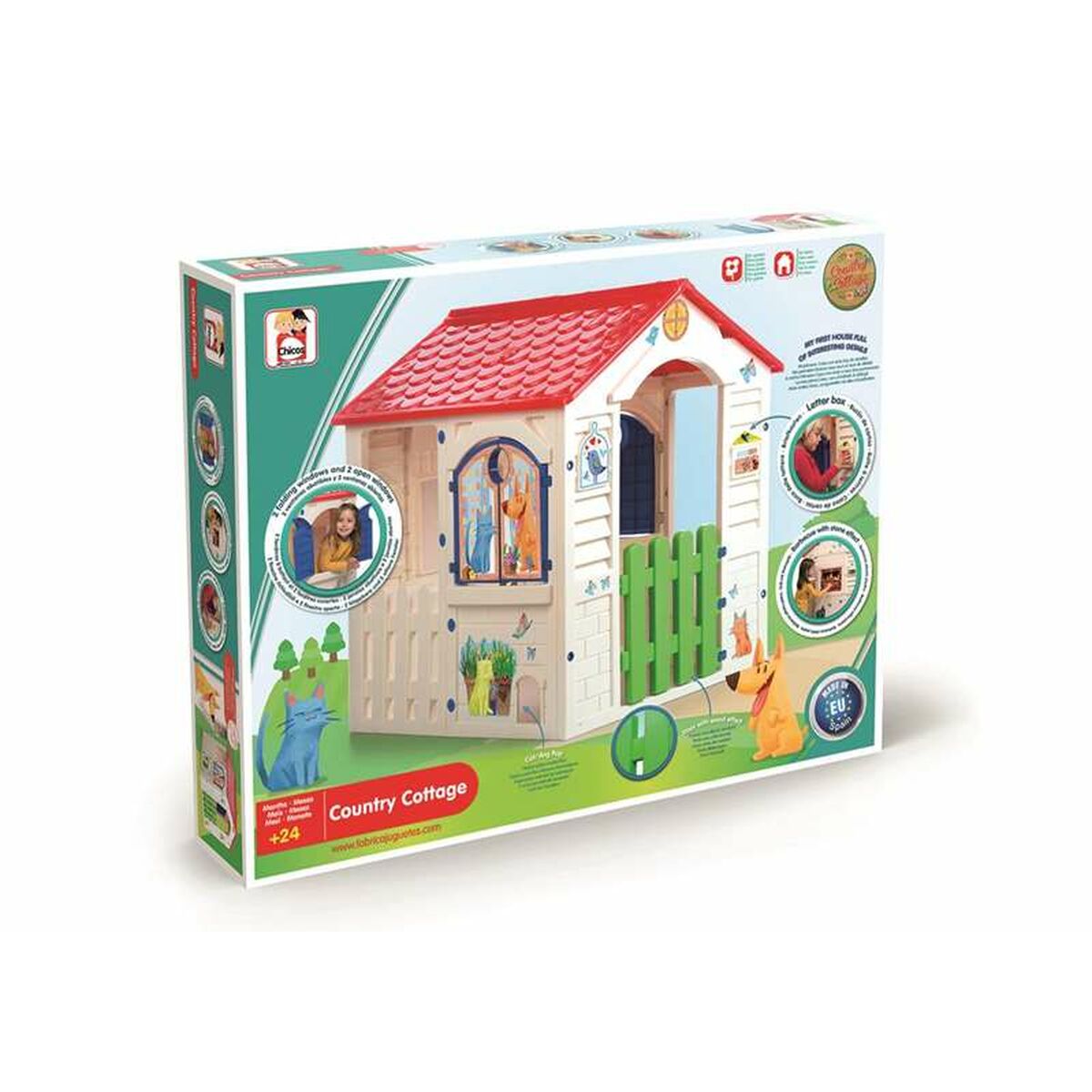 Casă pentru Copii de Joacă Chicos Country Cottage 84 x 103 x 104 cm - Jucarii si jocuri, În aer liber și sport