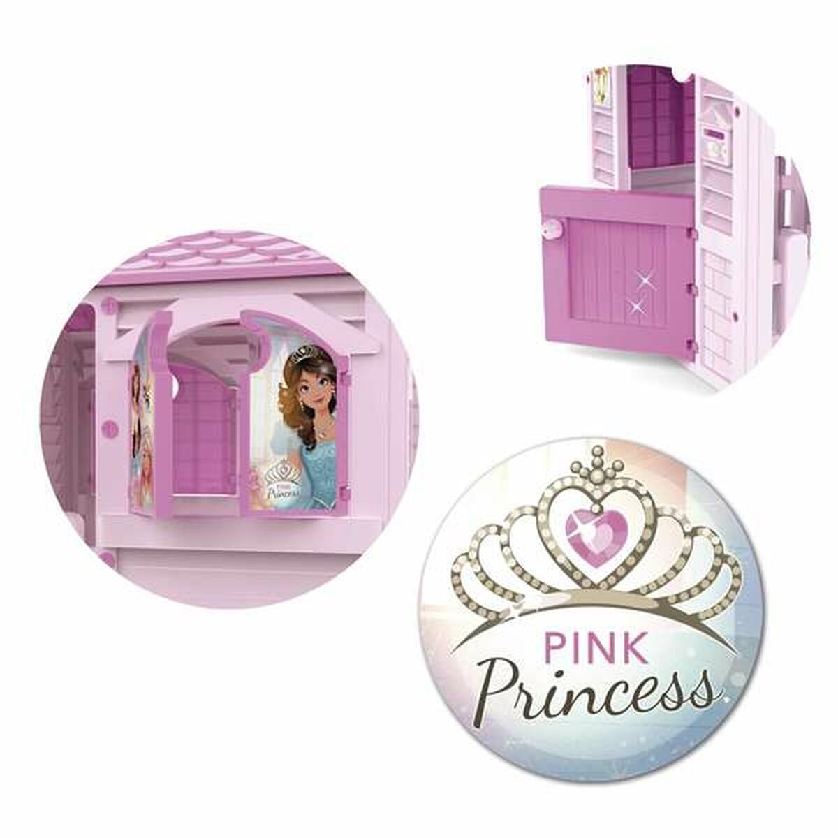 Casă pentru Copii de Joacă Chicos Pink Princess 94 x 103 x 104 cm Roz - Jucarii si jocuri, În aer liber și sport