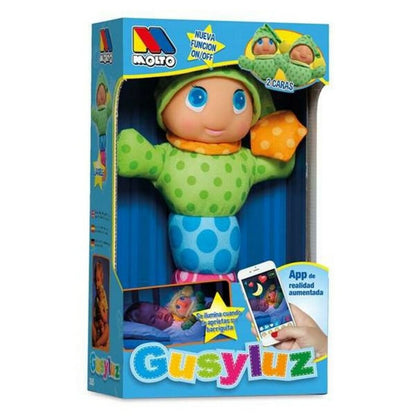 Jucărie de Pluș Gusy Luz Moltó 385 Albastru Roz Verde Multicolor PVC (33 cm) - Jucarii si jocuri, Jucării de pluș