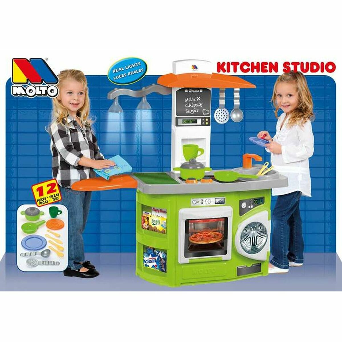 Bucătărie de Jucărie Moltó K Kitchen Studio 80 x 28 x 82 cm 13153 - Jucarii si jocuri, Imitații de jocuri