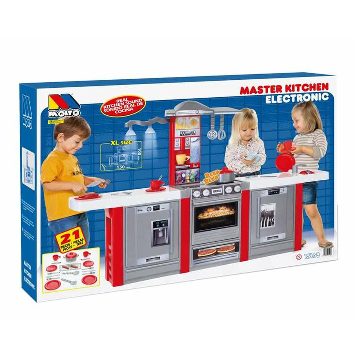 Bucătărie de Jucărie Moltó Masterkitchen 150 x 34 x 102 cm 15168 - Jucarii si jocuri, Imitații de jocuri