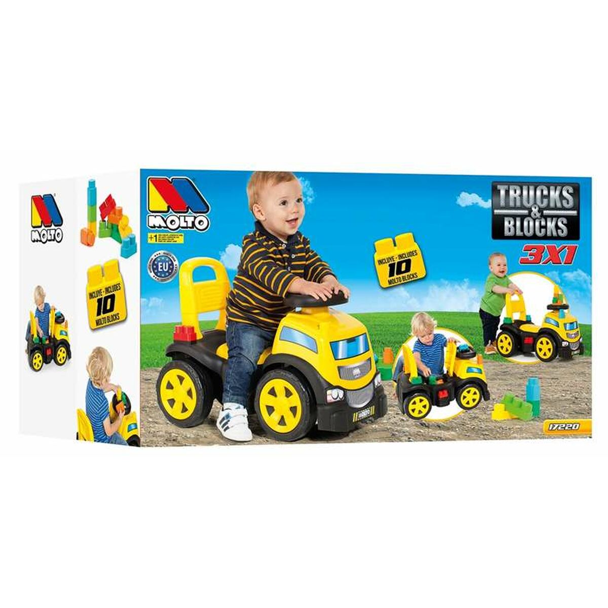 Mașină-Premergător Moltó Trucks and blocks 89 cm - Jucarii si jocuri, În aer liber și sport