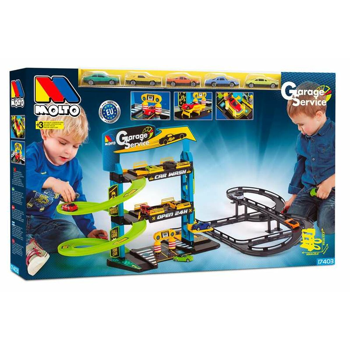 Garaj Parking cu Vehicule Moltó 17403 59 x 55 x 33 cm - Jucarii si jocuri, Vehicule