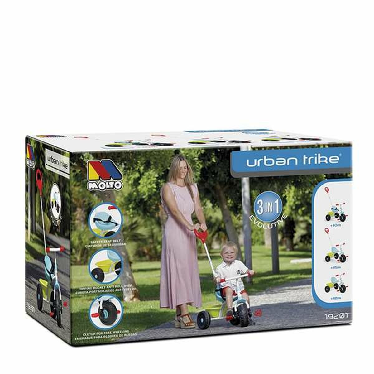 Triciclu Moltó Urban Trike 3 în 1 - Jucarii si jocuri, În aer liber și sport