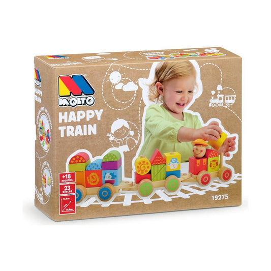 Jucărie pentru copii Moltó Happy Train 23 Piese - Bebelus, Jucăriile copilăriei timpurii