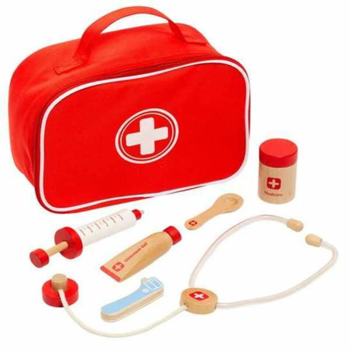 Trusă medicală de jucărie cu accesorii Moltó Lemn (7 pcs) - Jucarii si jocuri, Imitații de jocuri