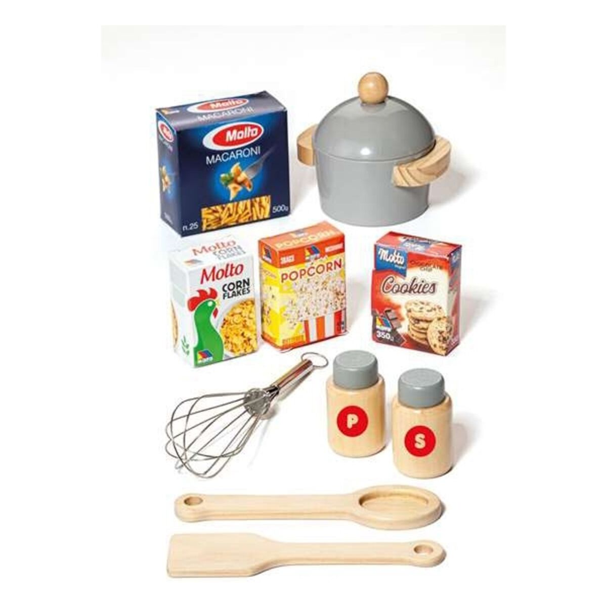 Bucătărie de Jucărie Moltó 21292 Lemn Roșu (10 pcs) - Jucarii si jocuri, Imitații de jocuri