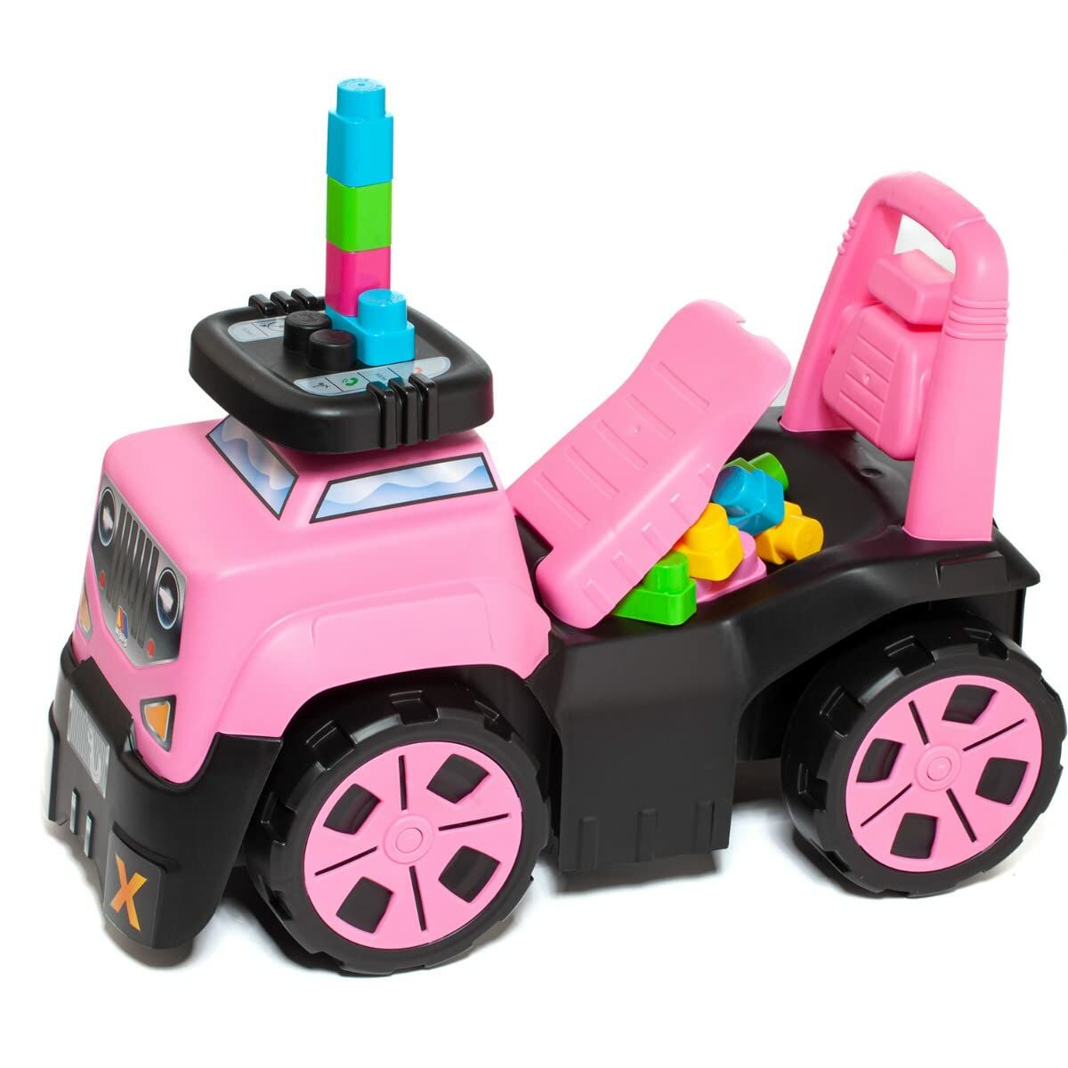 Mașină-Premergător Moltó 3x1 Wheels & Blocks 10 Piese 89 cm Roz - Jucarii si jocuri, În aer liber și sport