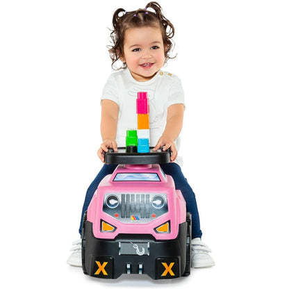 Mașină-Premergător Moltó 3x1 Wheels & Blocks 10 Piese 89 cm Roz - Jucarii si jocuri, În aer liber și sport
