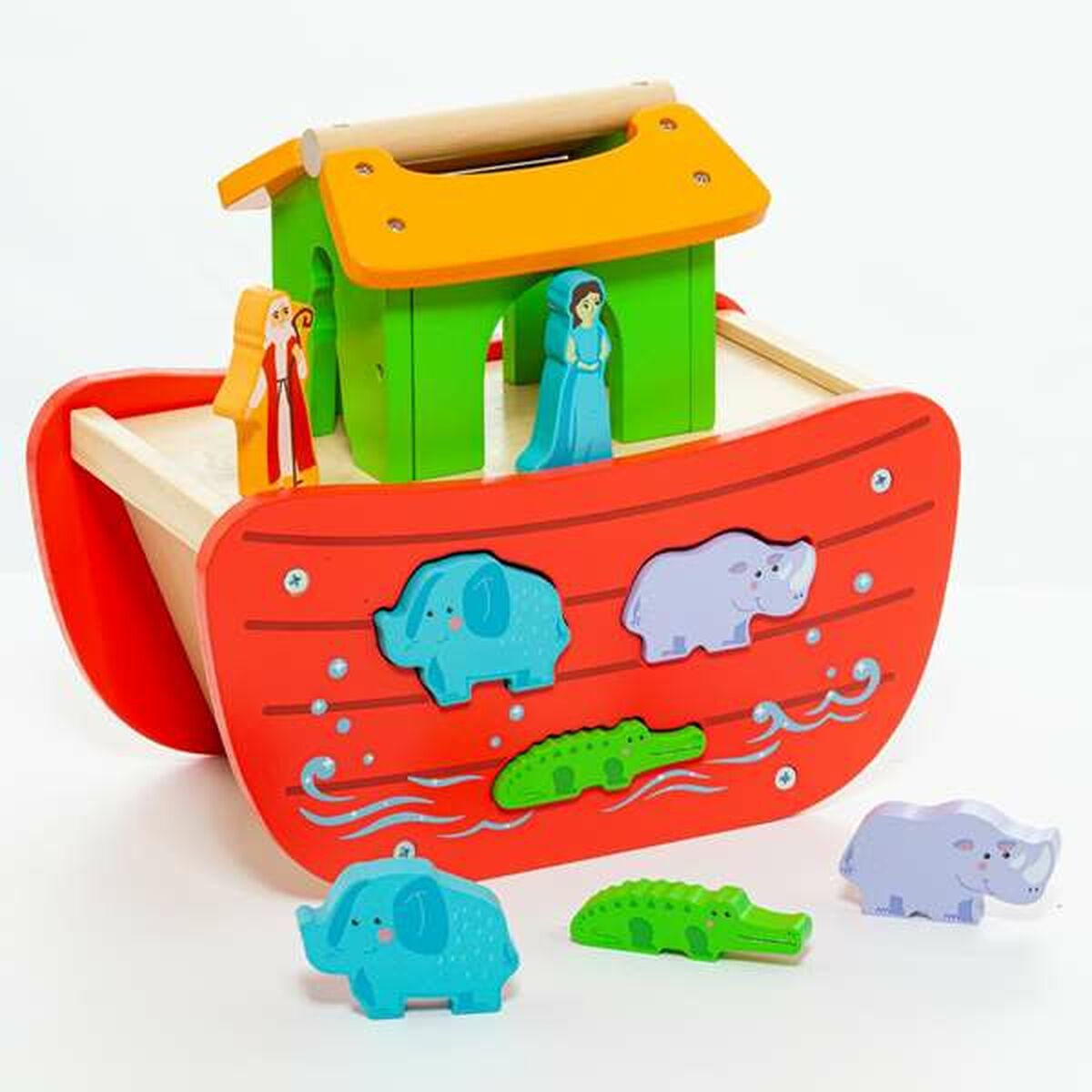 Playset Moltó Noah's ark Lemn 17 Piese - Jucarii si jocuri, Păpuși și figurine