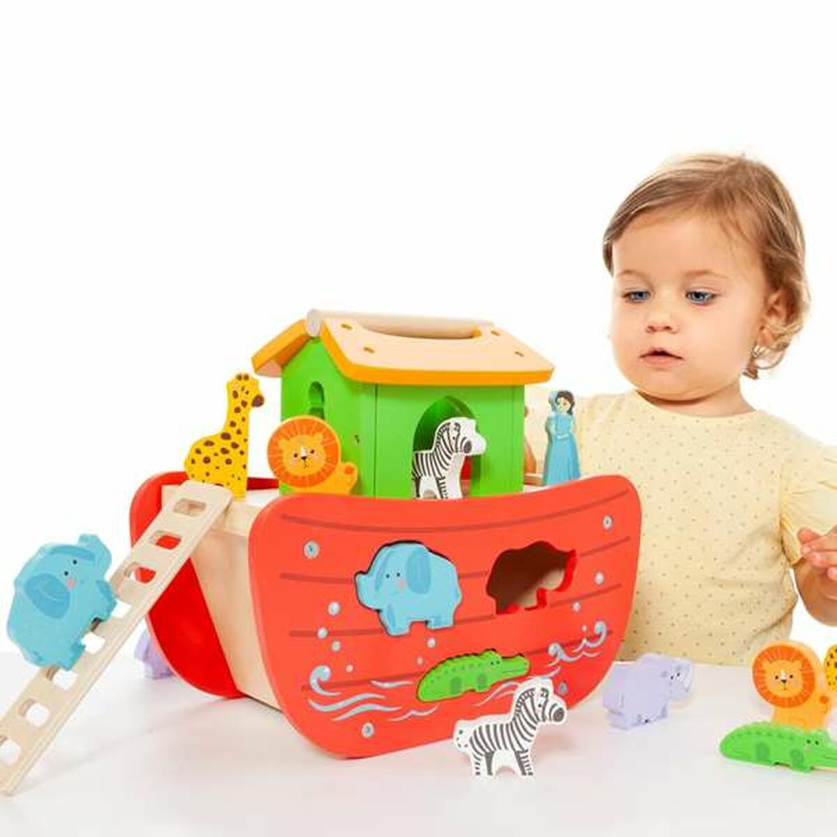 Playset Moltó Noah's ark Lemn 17 Piese - Jucarii si jocuri, Păpuși și figurine