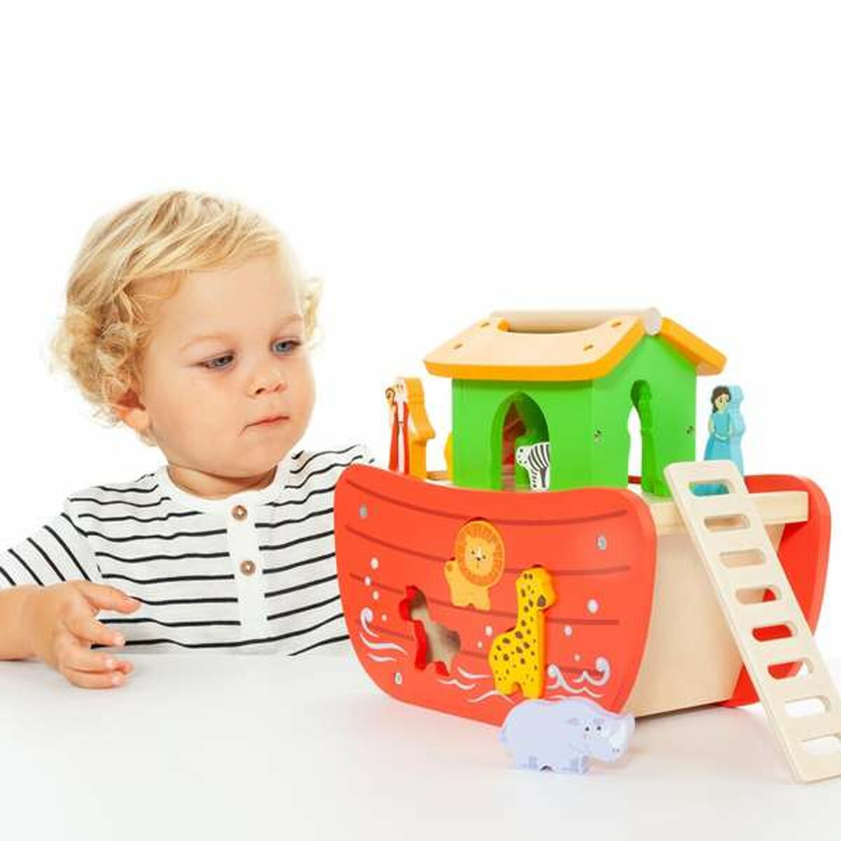 Playset Moltó Noah's ark Lemn 17 Piese - Jucarii si jocuri, Păpuși și figurine
