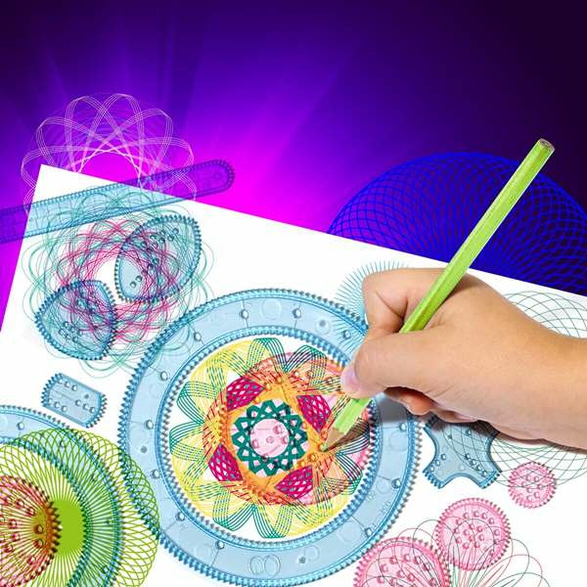 Set pentru desen Moltó Graphics 28 Piese - Jucarii si jocuri, Activități creative