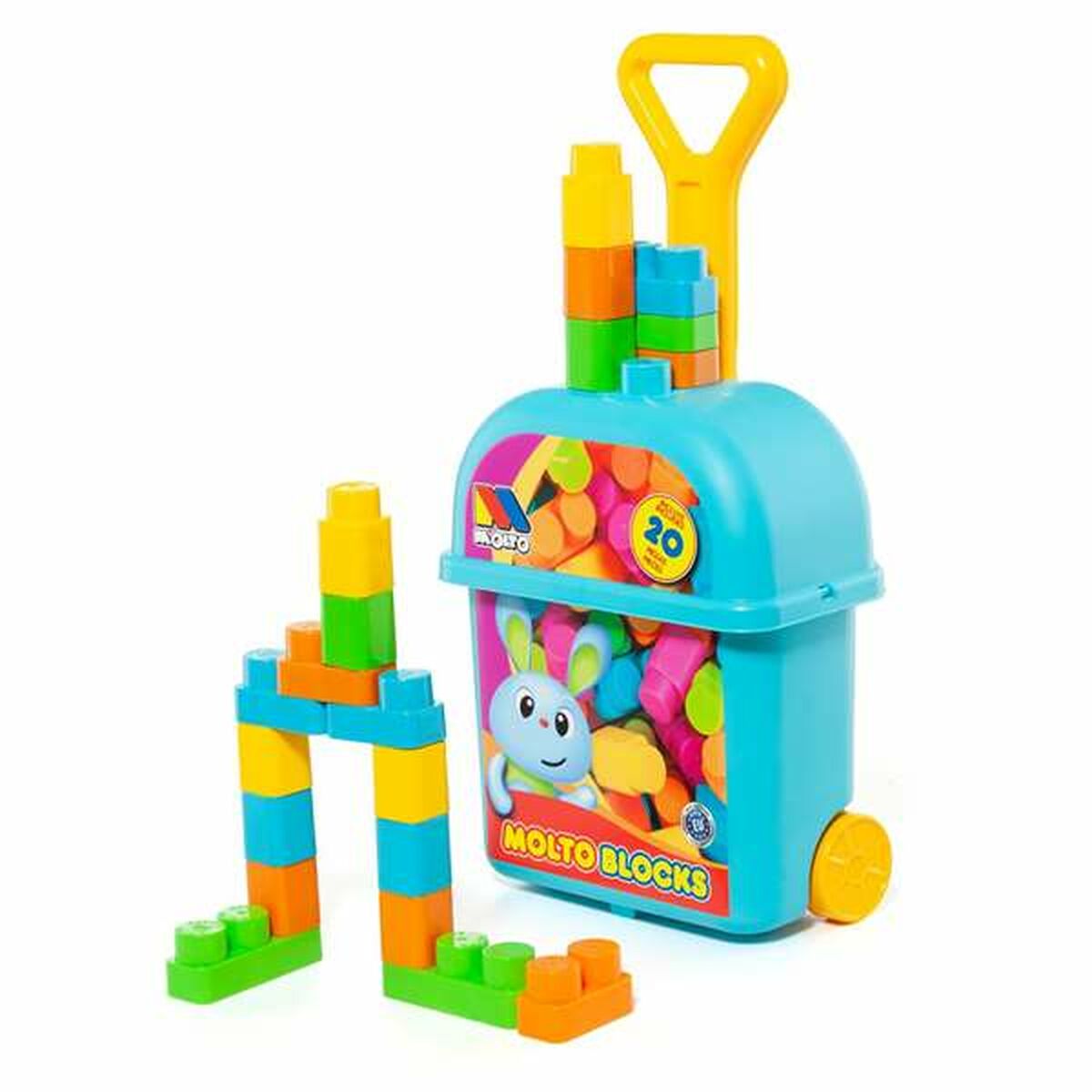 Joc de Construcții cu Plăci Moltó 20 Piese Trolley - Jucarii si jocuri