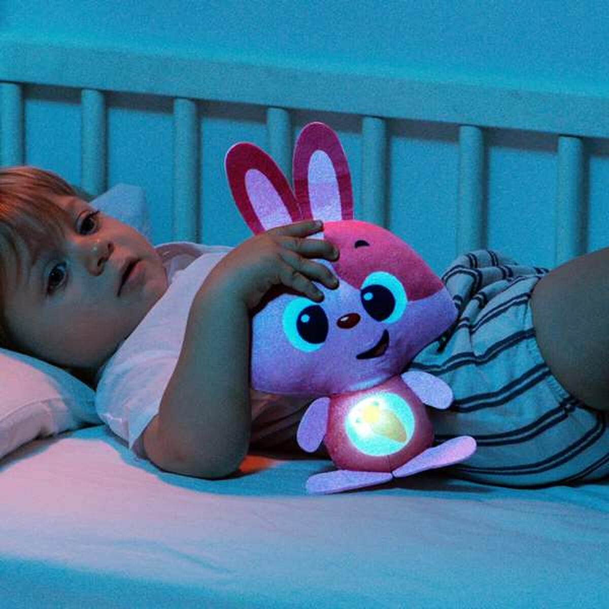 Jucărie de Pluș cu Sunet Moltó Gusy luz Baby Bunny Roz 7,5 cm - Jucarii si jocuri, Jucării de pluș