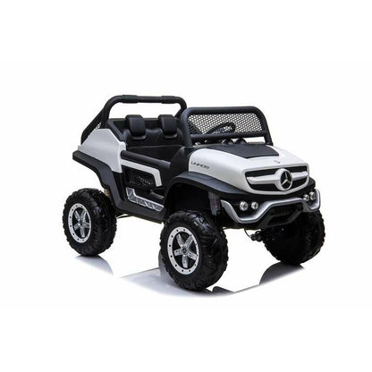 Mașinuță electrică pentru copii Mercedes Benz Unimog Alb 12 V - Jucarii si jocuri, În aer liber și sport