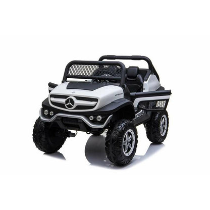 Mașinuță electrică pentru copii Mercedes Benz Unimog Alb 12 V - Jucarii si jocuri, În aer liber și sport